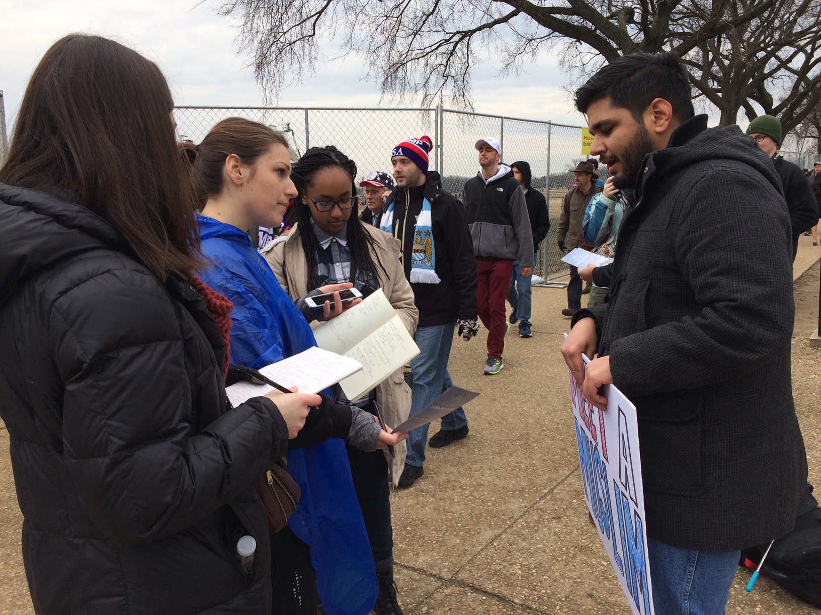 students polling campaigners